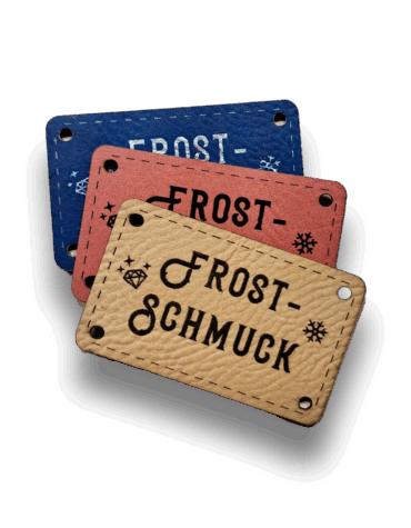 Kunstleder-Label "Frost - Schmuck"