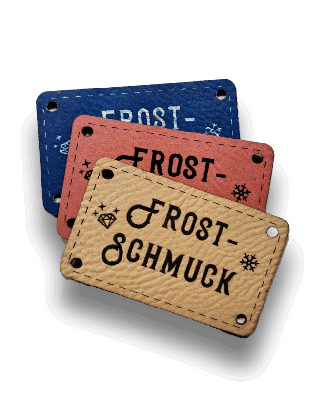 Kunstleder-Label "Frost - Schmuck"